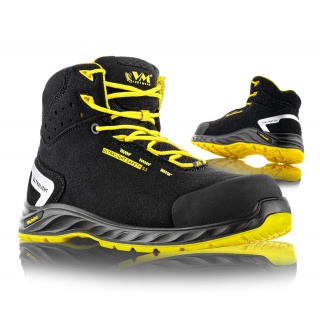 Trzewiki ochronne VM FOOTWEAR Wisconsin 2290-S3L ESD, rozm. 46, czarno-ż&oacute;łte, Obuwie robocze, Ochrona indywidualna