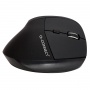 Ergonomic wireless vertical mouse Q-CONNECT, 6-button with battery, for right-handed, black
