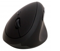 Ergonomic wireless vertical mouse Q-CONNECT, 6-button, battery-powered, for right-handed, black