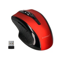 Wireless mouse Q-CONNECT, 4-button, ambidextrous, 2xAAA, red