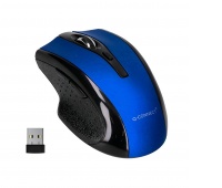 Wireless mouse Q-CONNECT, 4-button, ambidextrous, 2xAAA, blue