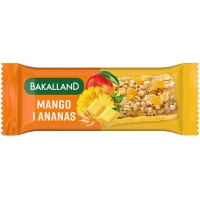 Baton zbożowy BAKALLAND, mango i ananas, 40g, Przekąski, Artykuły spożywcze