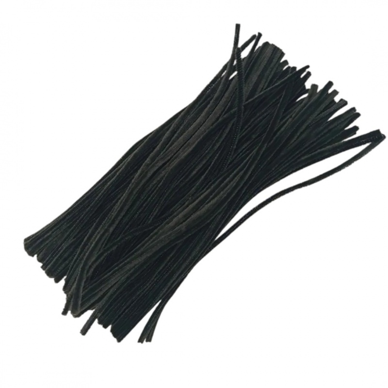 DRUCIKI DEKORACYJNE CZARNY 100 SZTUK., Druciki, Art. kreatywne