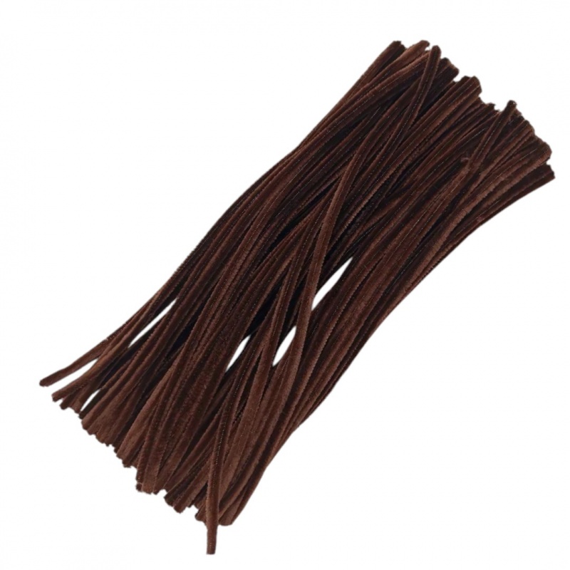 DRUCIKI DEKORACYJNE CZEKOLADOWY 100 SZTUK., Druciki, Art. kreatywne