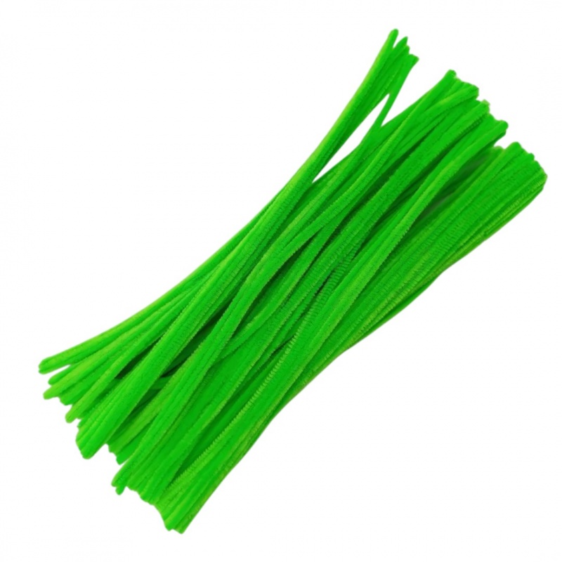 DRUCIKI DEKORACYJNE ZIELONY WIOSENNY 100 SZTUK., Druciki, Art. kreatywne