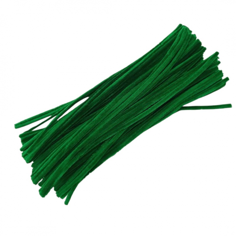 DRUCIKI DEKORACYJNE CIEMNA ZIELEŃ 100 SZTUK., Druciki, Art. kreatywne