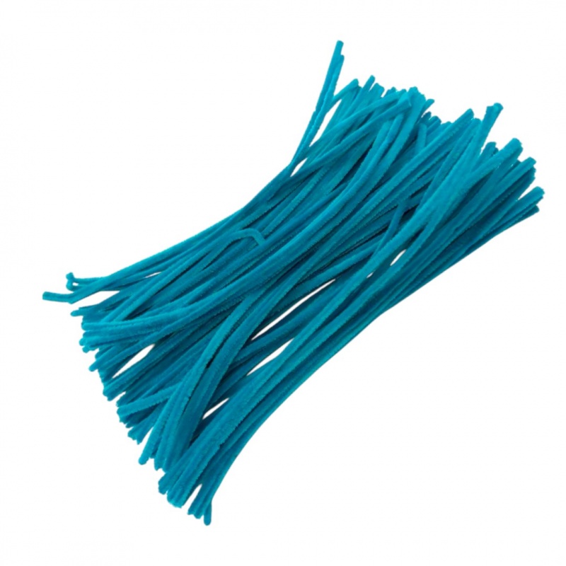 DRUCIKI DEKORACYJNE TURKUS 100 SZTUK., Druciki, Art. kreatywne