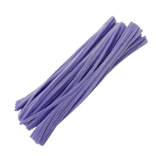 DRUCIKI DEKORACYJNE JASNY FIOLET 100 SZTUK., Druciki, Art. kreatywne