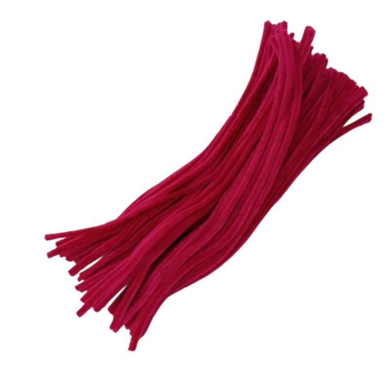 DRUCIKI DEKORACYJNE FUKSJA 100 SZTUK., Druciki, Art. kreatywne