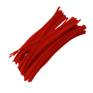 DRUCIKI DEKORACYJNE CZERWONY 100 SZTUK., Druciki, Art. kreatywne