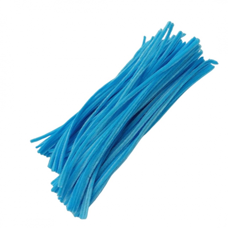 DRUCIKI DEKORACYJNE BŁĘKITNY 100 SZTUK., Druciki, Art. kreatywne