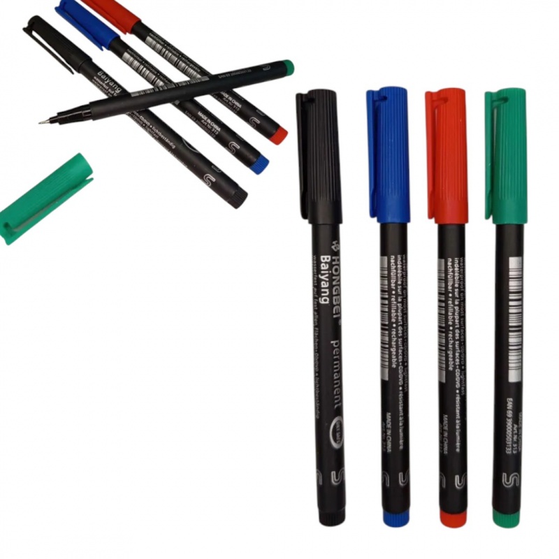 MARKER S 4 KOLORY, Markery olejowe i lakierowe, Art. do pisania i korygowania