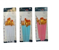 PĘDZLE KOMPLET 10szt, Pędzle, Plastyka