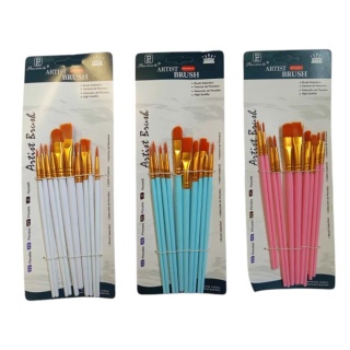 PĘDZLE KOMPLET 10szt, Pędzle, Plastyka