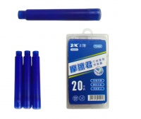 NABOJE WYMAZYWALNE OP.20szt, Wkłady, naboje, atramenty, Art. do pisania i korygowania