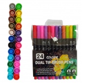 PISAKI DWUSTRONNE 24kolor&oacute;w, Flamastry, Plastyka