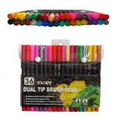 PISAKI DWUSTRONNE 36kolor&oacute;w, Flamastry, Plastyka