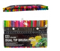 PISAKI DWUSTRONNE 48kolor&oacute;w, Flamastry, Plastyka