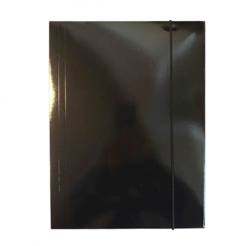 TECZKA Z GUMKĄ 400G CZARNA, Teczki tekturowe, Organizacja dokument&oacute;w