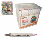 PISAKI DWUSTRONNE AKRYLOWE 80kolor