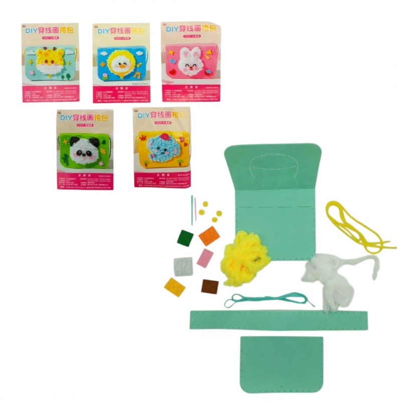 FILCOWA TOREBKA KREATYWNA KURCZAK, KR&Oacute;LIK, SŁOŃ, , Kreatywne, Zabawki