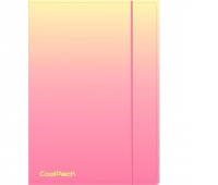 CP TECZKA Z GUMKĄ A4 PP GRADIENT PEACH, Teczki plastikowe, Organizacja dokument&oacute;w