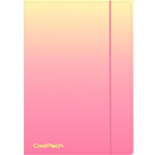 CP TECZKA Z GUMKĄ A4 PP GRADIENT PEACH, Teczki plastikowe, Organizacja dokument&oacute;w