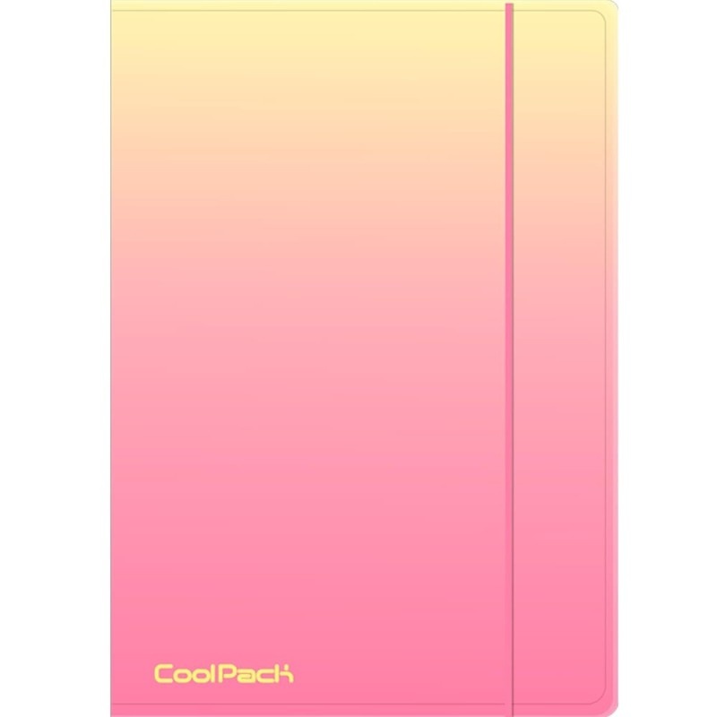 CP TECZKA Z GUMKĄ A4 PP GRADIENT PEACH, Teczki plastikowe, Organizacja dokument&oacute;w