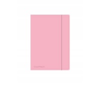 CP TECZKA NA GUMKĘ A4 PP PASTEL POWDER PINK, Teczki plastikowe, Organizacja dokument&oacute;w
