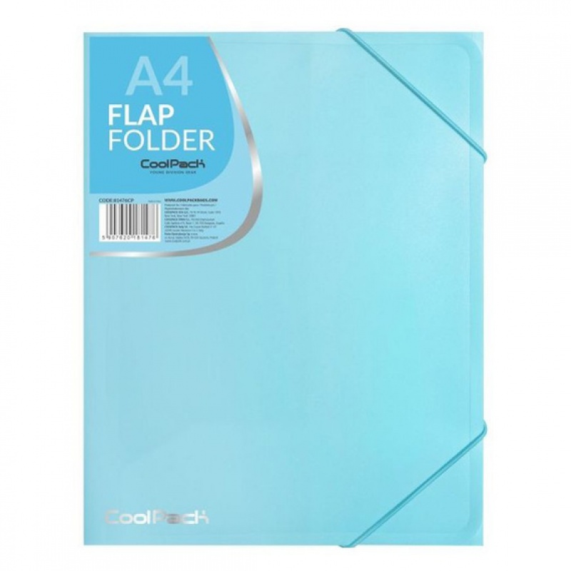 CP TECZKA Z GUMKĄ A4 PP PASTEL NIEBIESKA, Teczki tekturowe, Organizacja dokument&oacute;w