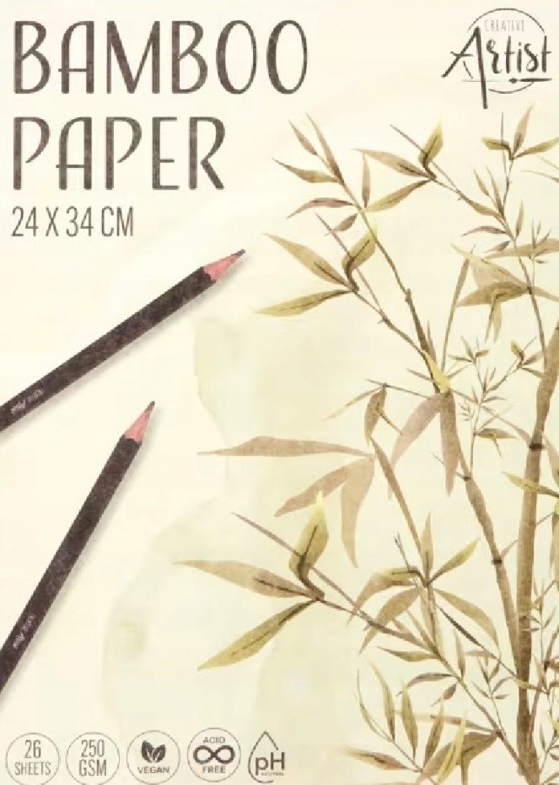 SZKICOWNIK Z PAPIERU BAMBUSOWEGO A4 26K.250gr., Bloki, Zeszyty i bloki