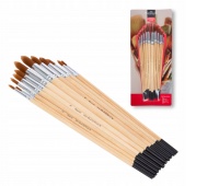 ZESTAW PĘDZLI 12szt., Akcesoria malarskie, Plastyka