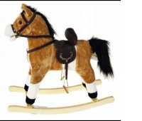KOŃ *50 NA BIEGUNACH KARMELOWY 9239, Zabawki
