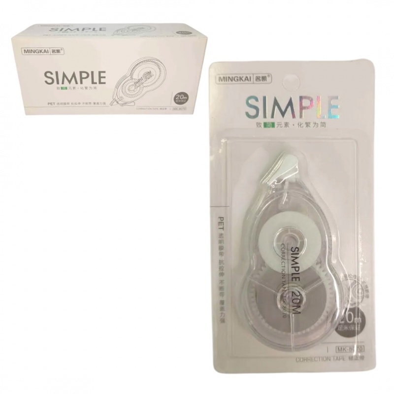 KOREKTOR W TAŚMIE 5mm x20m MK-8070, Korektory, Art. do pisania i korygowania