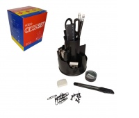 PI&Oacute;RNIK OBROTOWY Z WYPOSAŻENIEM 6788, Przyborniki na biurko, Galanteria biurowa