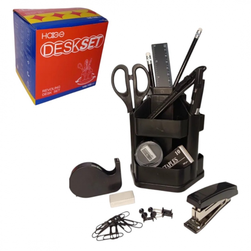 PI&Oacute;RNIK OBROTOWY Z WYPOSAŻENIEM 6781, Przyborniki na biurko, Galanteria biurowa