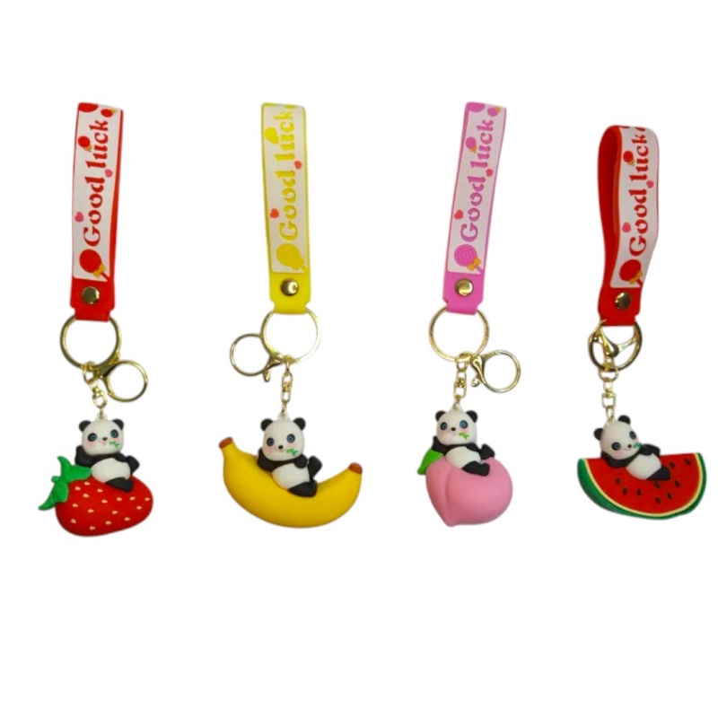 BRELOK PANDA Z OWOCEM, Breloki, Zabawki