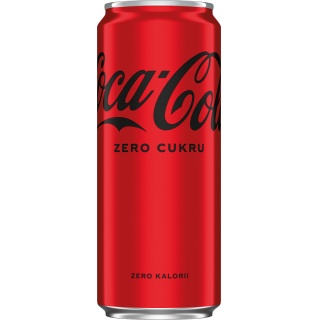 Coca-Cola Zero, puszka, 0,33l, kaucja, Napoje gazowane, Artykuły spożywcze