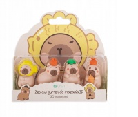 ZESTAW GUMEK 3D KAPIBARA 4szt.