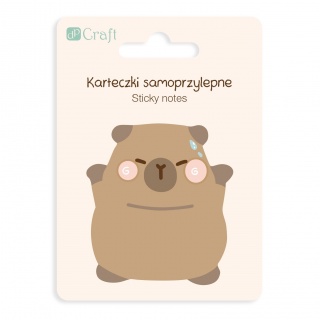 KARTECZKI SAMOPRZ.6,2x6cm.30K.KAPIBARA HAPPY, Karteczki samoprzylepne, Galanteria papiernicza