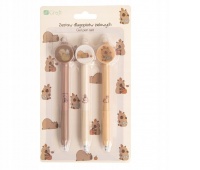 DŁUGOPIS ŻELOWY ZMAZYW.KAPIBARA NIEBIESKI 3szt.