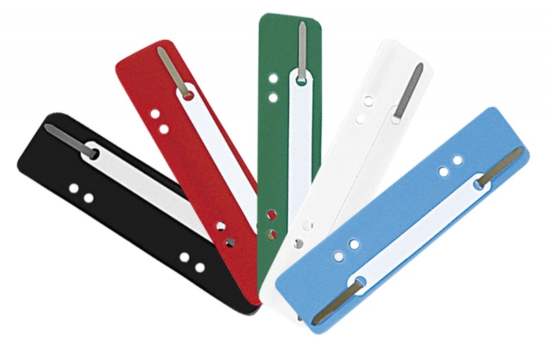 Wąsy skoroszytowe DONAU, PP, z metalową blaszką, 25szt., mix kolor&oacute;w, Wąsy, Archiwizacja dokument&oacute;w