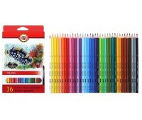 KREDKI AKWARELOWE 3719/K 36KOL, Kredki oł&oacute;wkowe, Plastyka