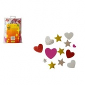 ART. KREATYWNY SAMOPRZ.SERCA I GWIAZDKI 396szt., Naklejki, Art. kreatywne