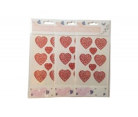 OZDOBA NAKLEJKA SERCE 22x9,5cm., Naklejki, Art. kreatywne