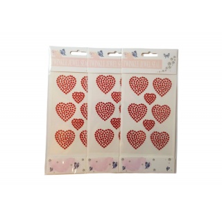 OZDOBA NAKLEJKA SERCE 22x9,5cm., Naklejki, Art. kreatywne