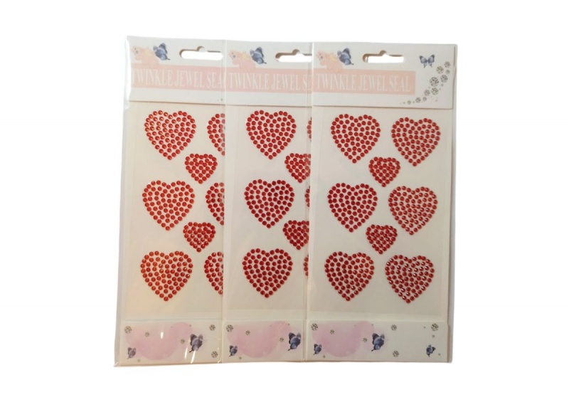 OZDOBA NAKLEJKA SERCE 22x9,5cm., Naklejki, Art. kreatywne