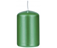 Pillar candle DONAU HOME Advent Gloss, 50x80mm, set of 4, glossy green