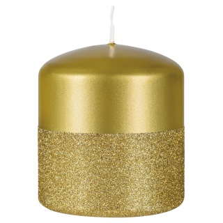 Świeca słupek DONAU HOME Onyx, 80x90mm, złoty, Świece, Wyposażenie biura