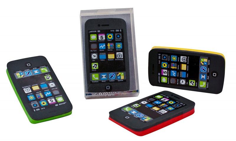 Gumka do ścierania TRENDHAUS ER, kom&oacute;rka, mix kolor&oacute;w, Szkolne, Gadżety